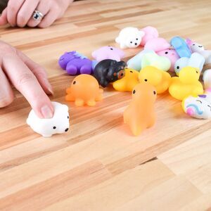 Giggle Zone Mini Mochi Silicone Squishies, 24 Piece Multicolor Fidget Toys